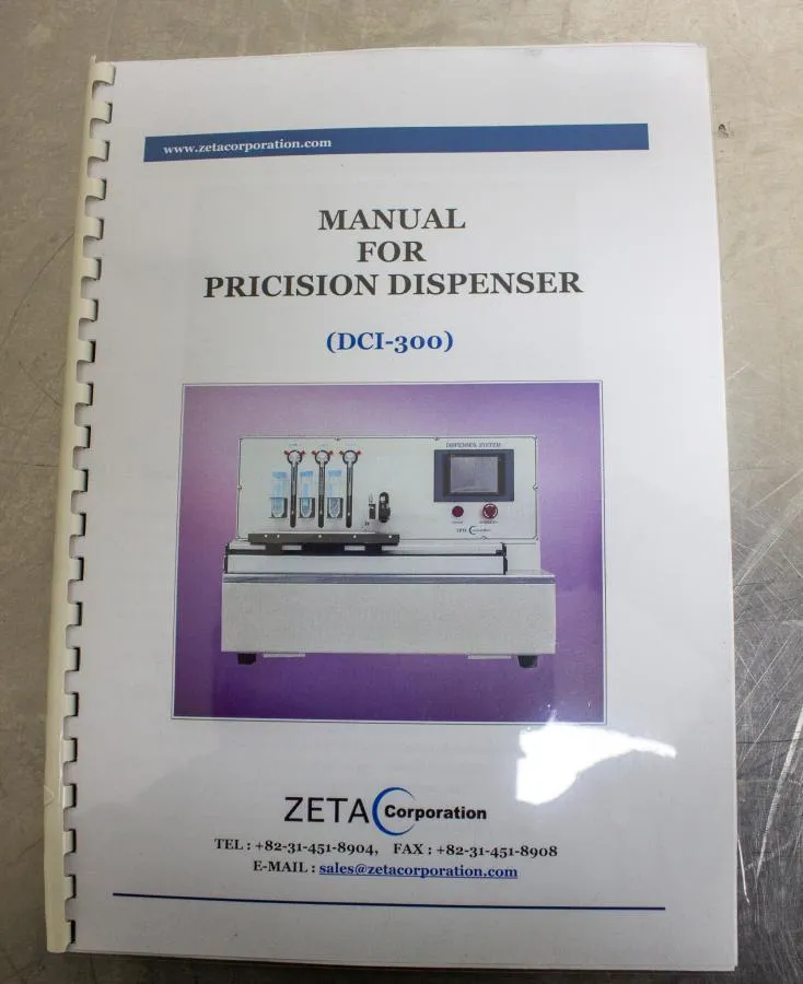 Zeta DCI 300 Rapid Test Dispenser (AS IS for parts)