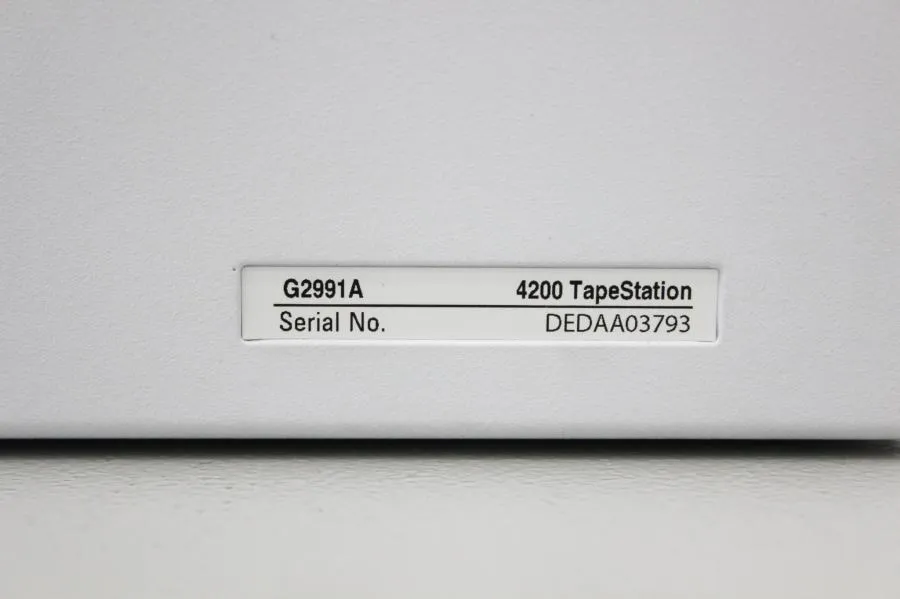 Agilent 4200 Tapestation System Automated Electrophoresis Platform G2991A