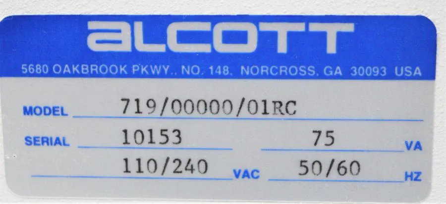 Alcott HPLC Autosampler 719 AL CLEARANCE! As-Is