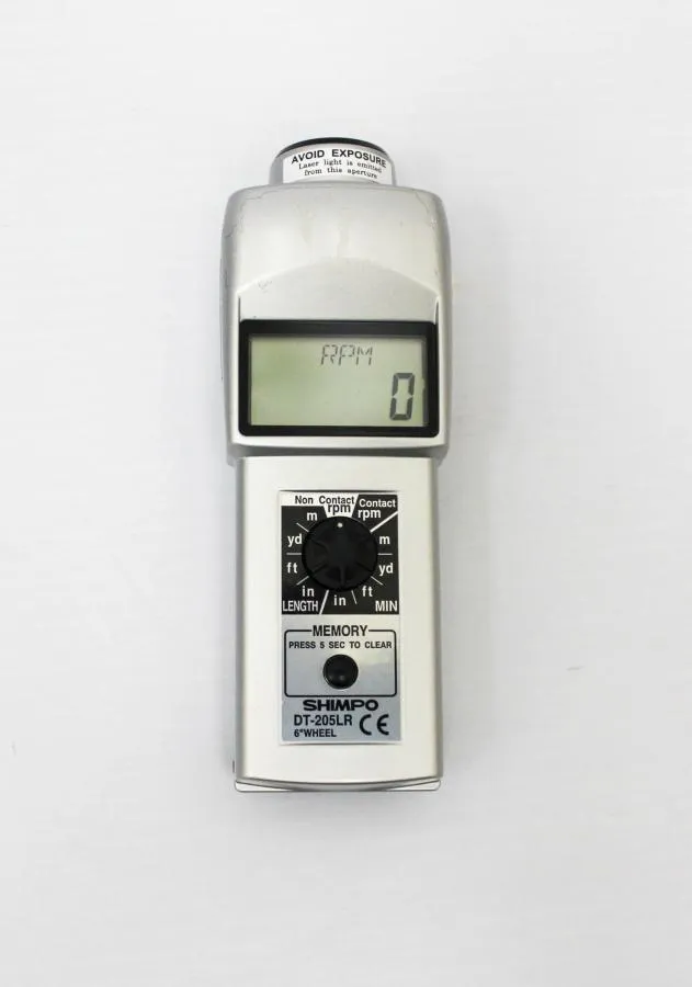 Cole Parmer Shimpo DT-205L Handheld LCD Digital Laser Tachometer model: 87304-00