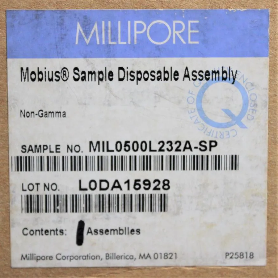 Millipore Sample Disposable Assembly MIL0500L232-SP Qty 1