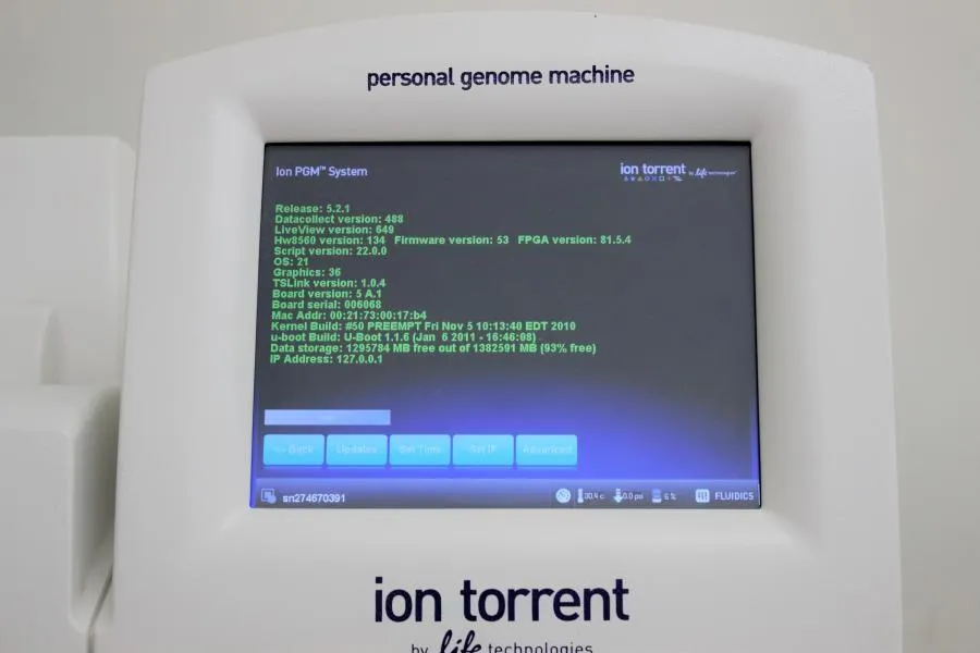 Life Technologies Ion Torrent Personal Genome Machine 7467 PGM