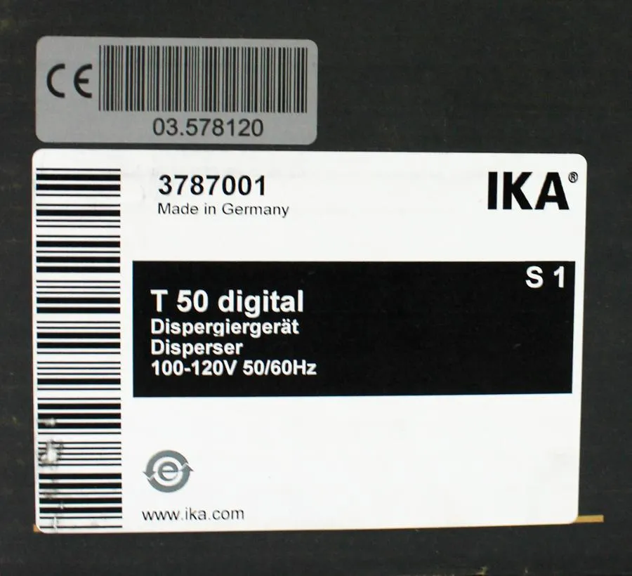 IKA T 50 Digital ULTRA-TURRAX Disperser Model: T50DS1