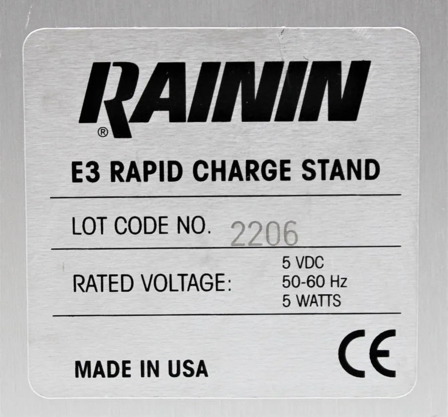 Rainin E3 Rapid Charge Stand