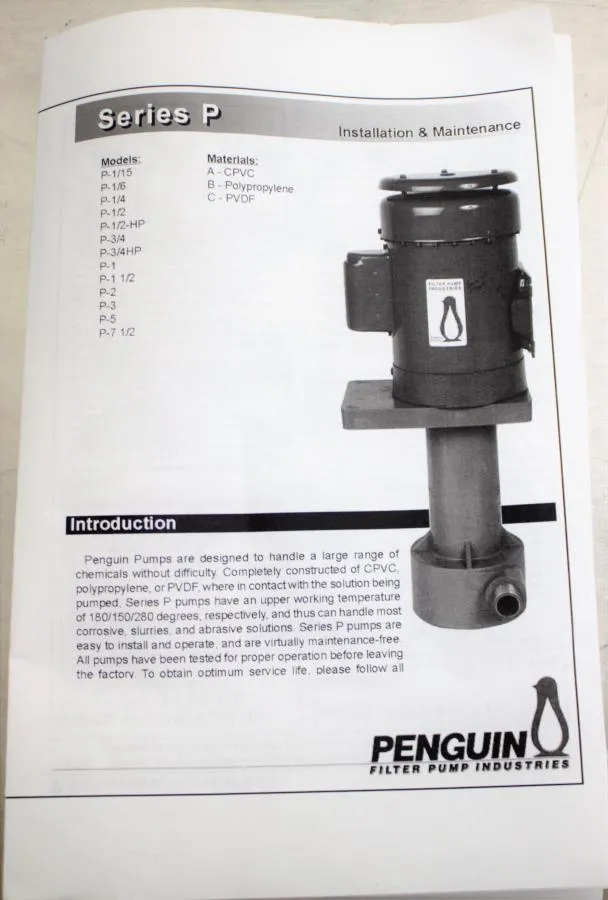 Penguin Filter Pump Model P-2 CLEARANCE! As-Is