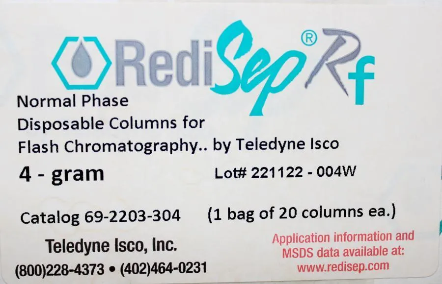 RediSep RF 4-gram Normal phase Silica Gel Disposable Flash Columns