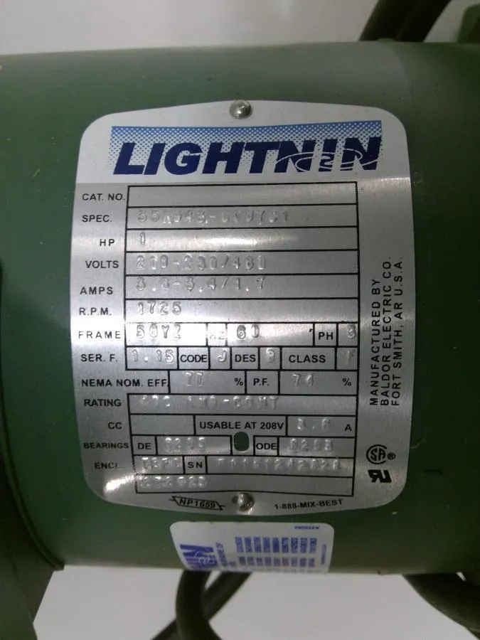 Lightnin SPXFLOW   35R943-008761 Mixer Motor