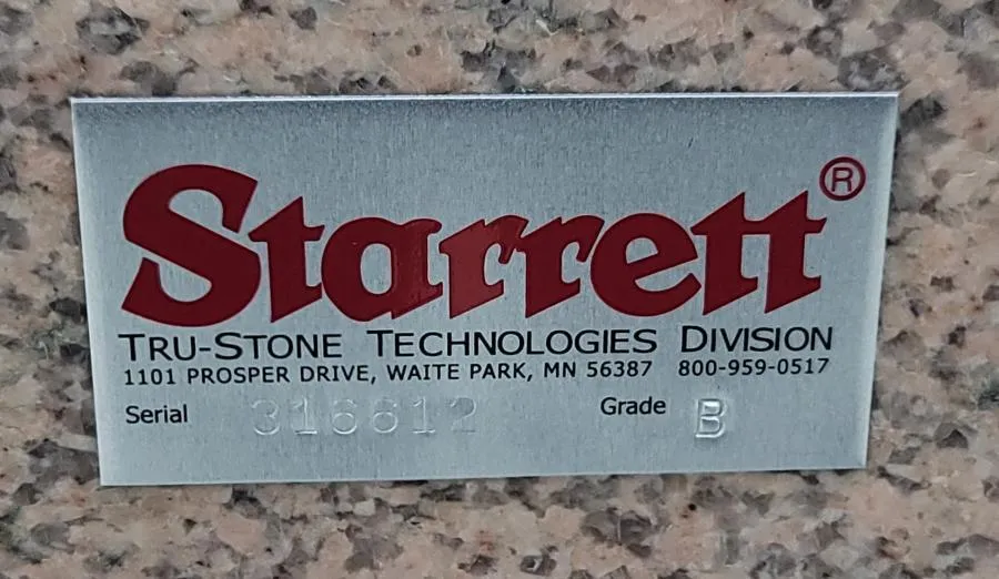 Starrett Granite Inspection Surface Plate 18 in x 24 in