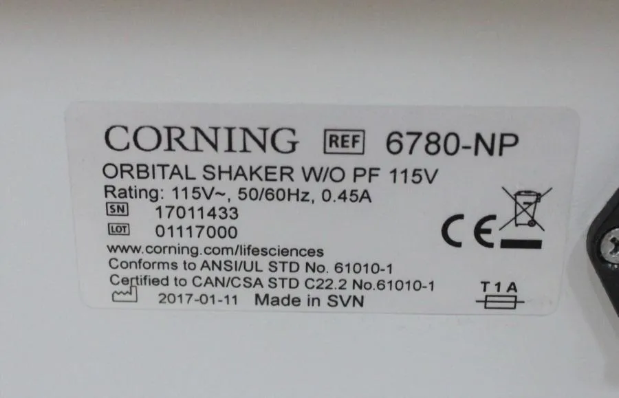 Corning 6780-NP Orbital Shaker CLEARANCE! As-Is