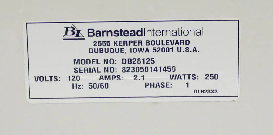 Barnstead International Thermolyne Dri-Bath Model: DB28125 and Z1800