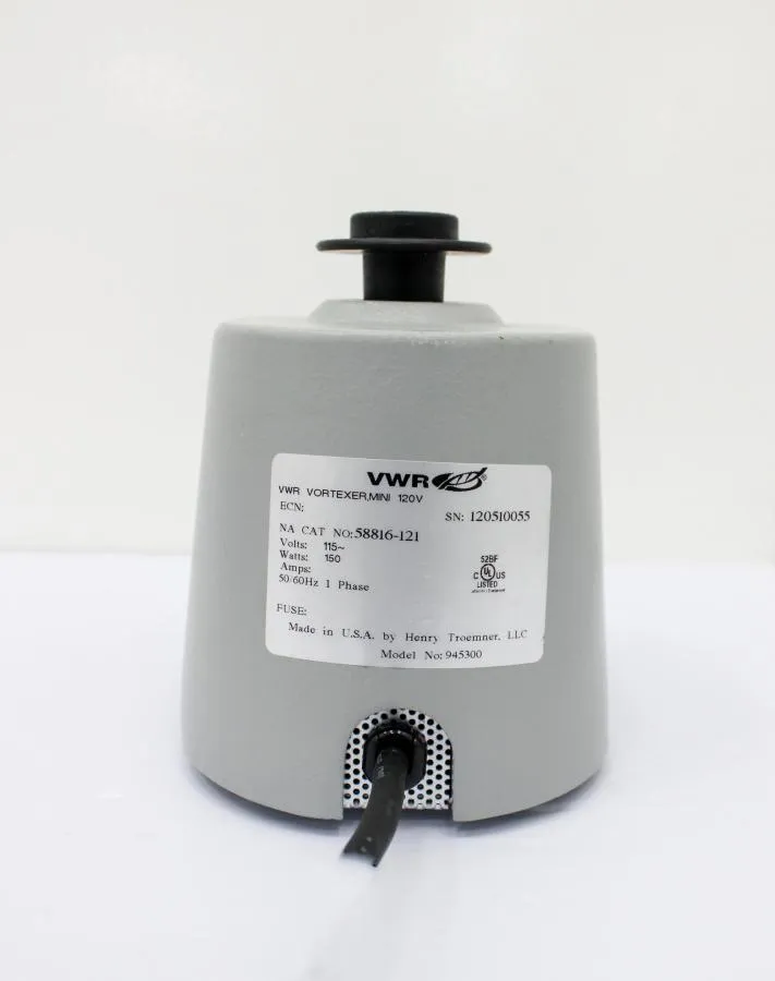 VWR 945300 Scientific Mini Vortex Auto/off/on modes