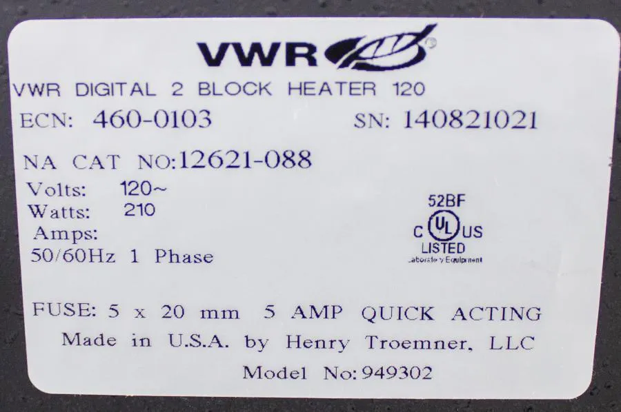 VWR Digital Dual Heat Block 12621-088