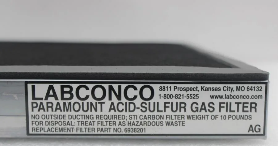 Labconco Paramount Acid-Sulfur Gas Filter 6938201 CLEARANCE! As-Is