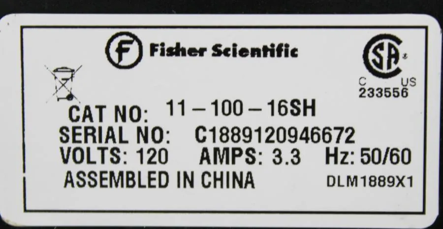 Fisher Scientific Isotemp Digital Hot Plate/Stirrer  11-100-16SH