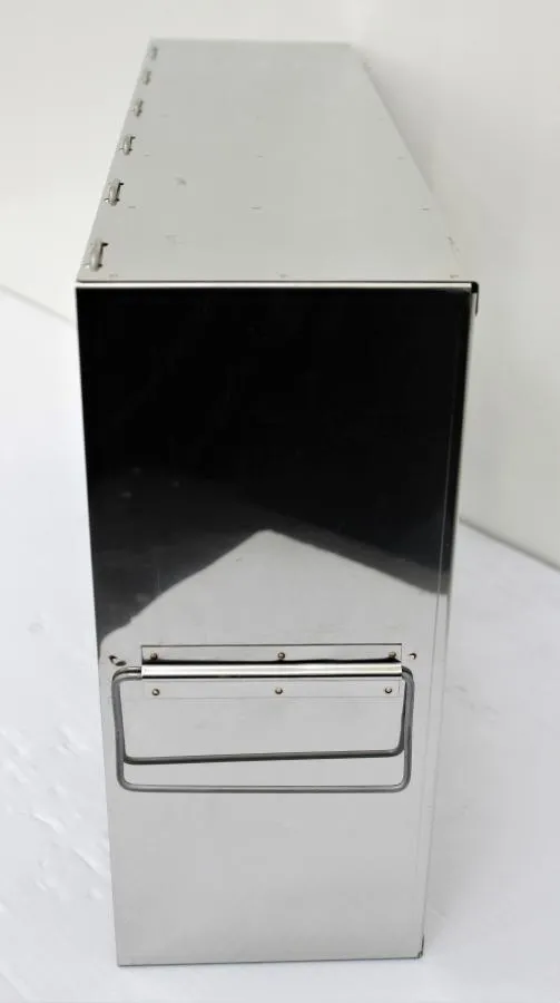Stainless Steel Freezer Rack Upright ULT Holds 12 boxes 6 X 2 with locking rod