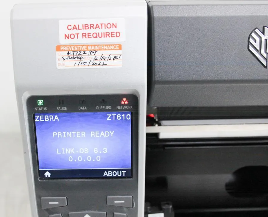 Zebra Industrial Label Printer Model ZT610  P/N ZT61046-T210100Z