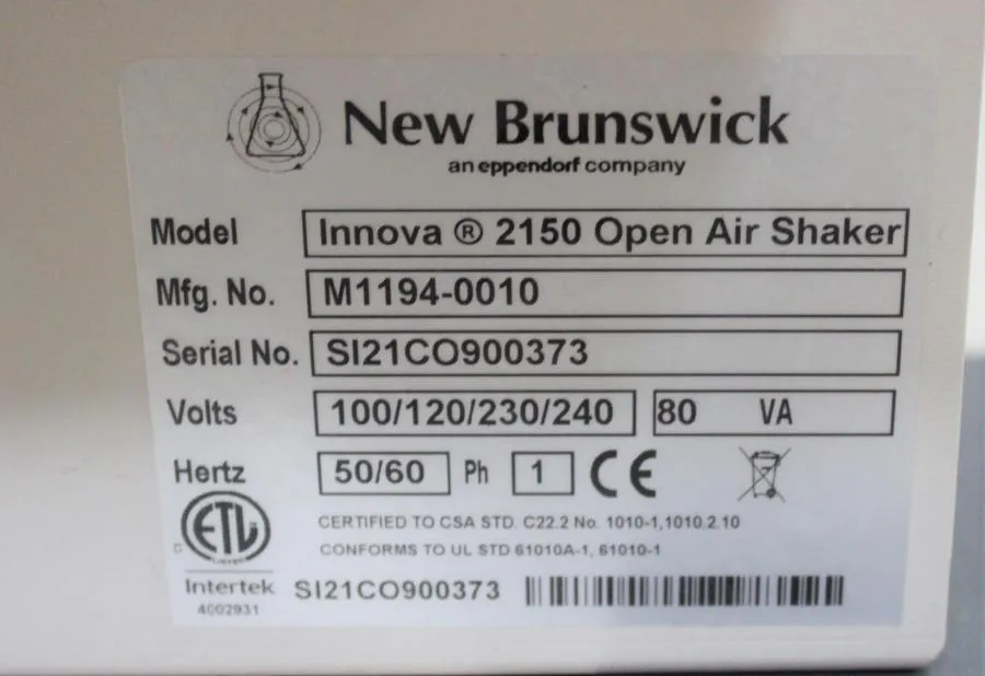 New Brunswick Innova 2150  Open Air Shaker