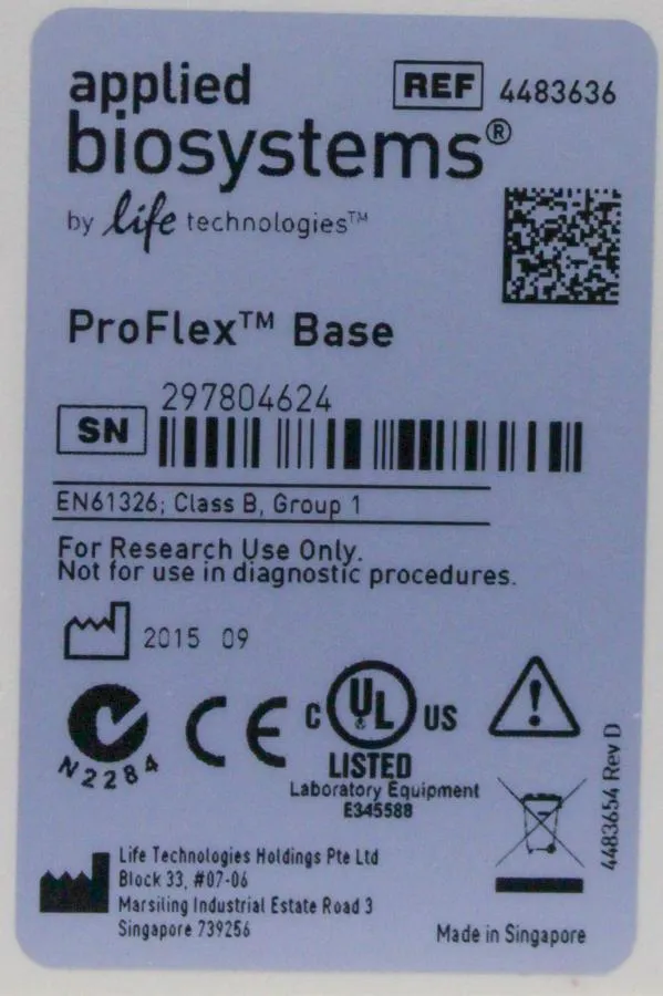 Applied Biosystems ProFlex  Dual Flat block PCR System 4483636