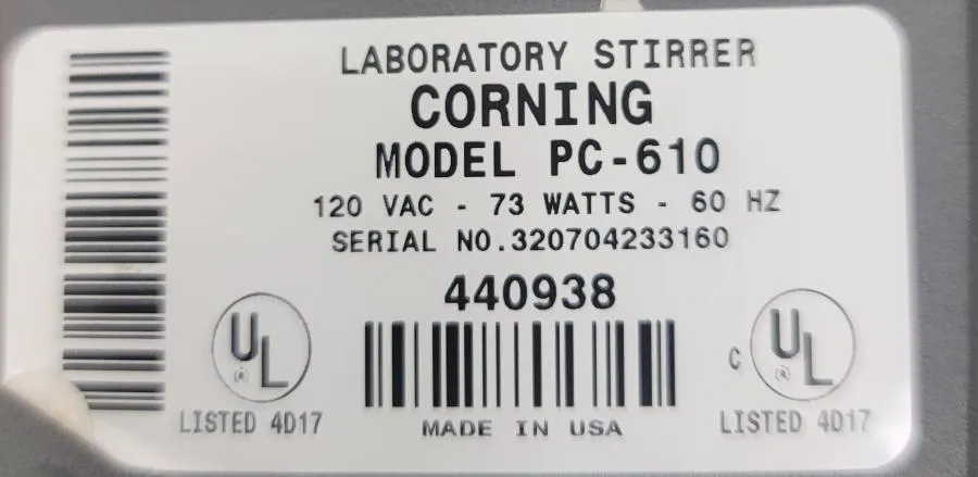 Corning 10 x 10 Inch Top PC-610 Stirrer