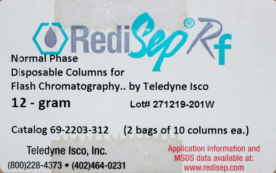 RediSep RF 12-gram Normal phase Silica Gel Disposable Flash Columns