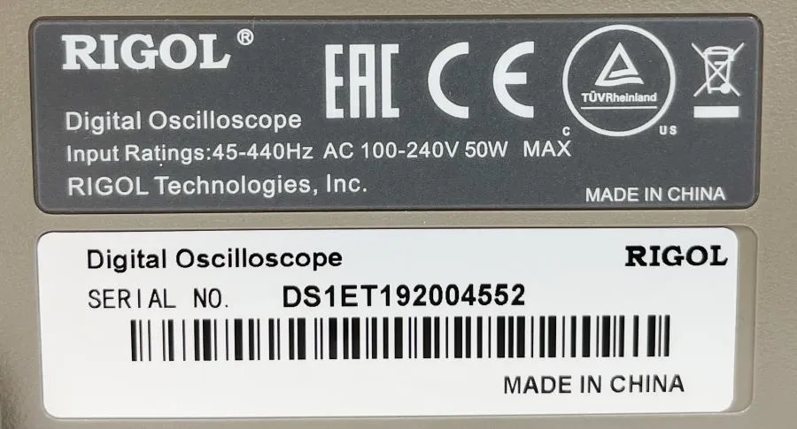 RIGOL DS1052E Digital Oscilloscope, 2 Channel, 50 MHz