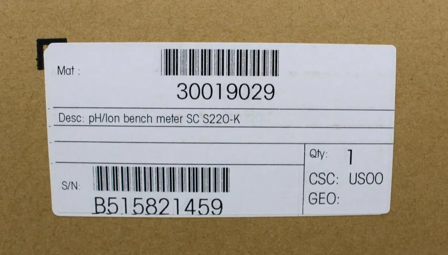 Mettler Toledo pH/Ion Seven Compact benchtop Kit meter SC S220-K