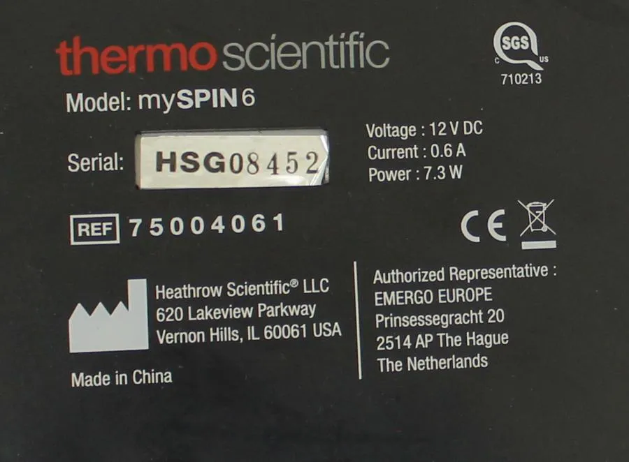 Thermo Scientific mySpin6 Mini Centrifugation 75004061