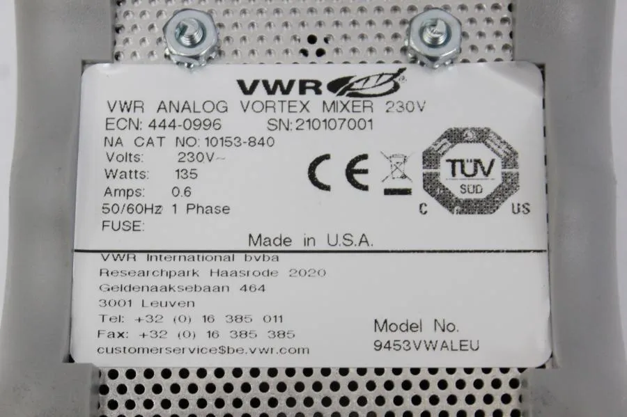 VWR Analog Vortex Mixer 120V Cat# 10153-838