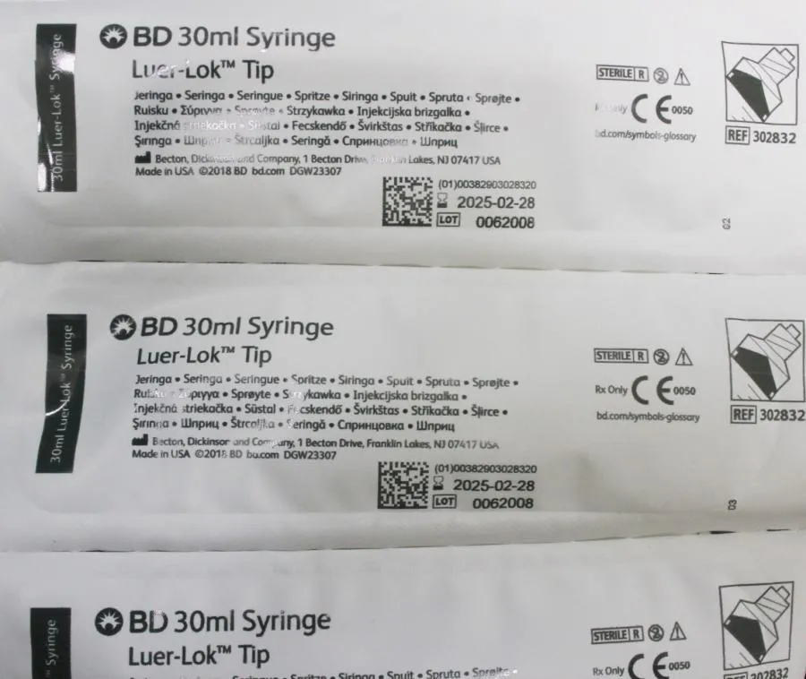 BD Angiocath I.V catheter, Cell culture bag7ml. and  Syringes 10ml,30ml, 60ml