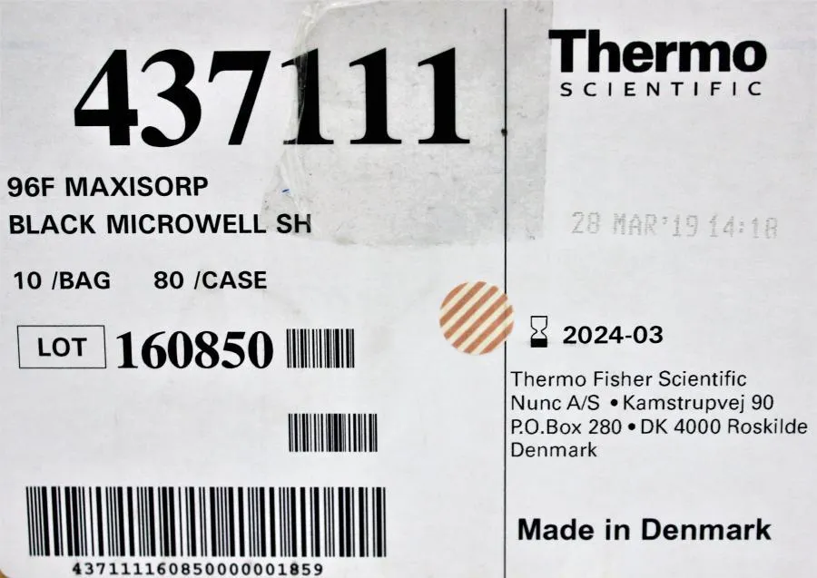 Thermo Scientific 437111- 96 Maxisorp Black Microw CLEARANCE! As-Is