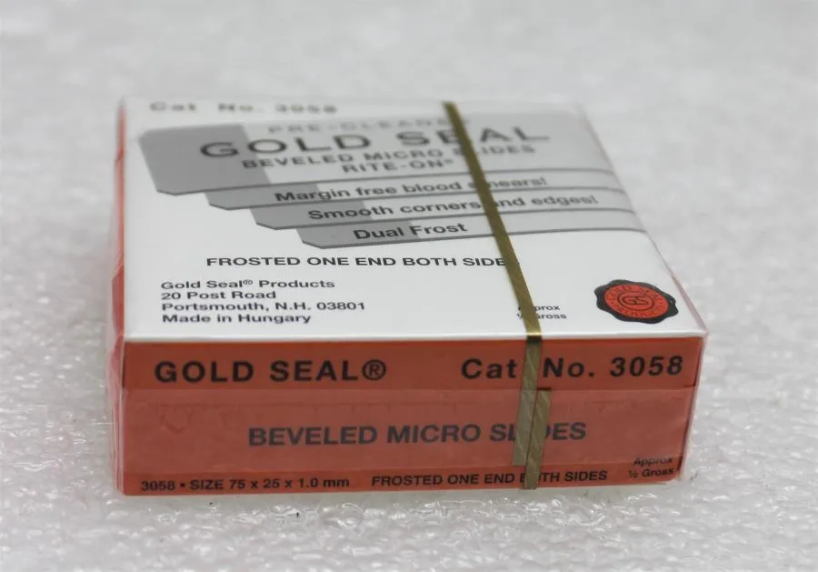 Thermo Scienetific Gold Seal Beveled Micro Slides Rite-On 3058 Lot of 6