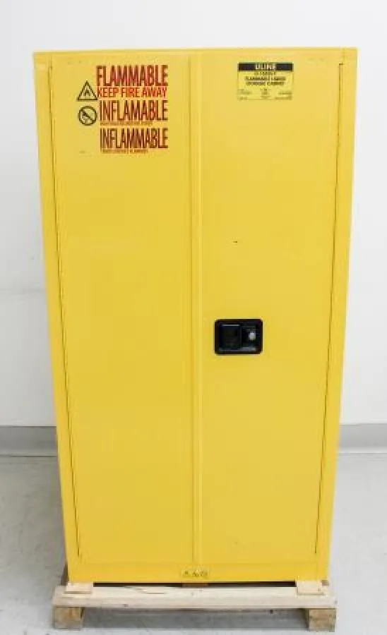 Standard Flammable Storage Cabinet - Self-Closing Doors, Yellow, 60 Gallon