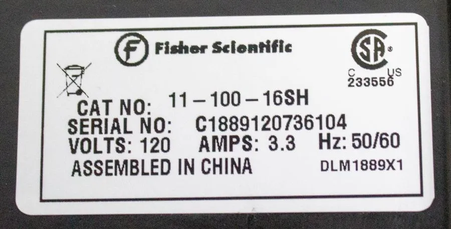 Fisher Scientific Isotemp Stirring Hotplate 11-100-16SH