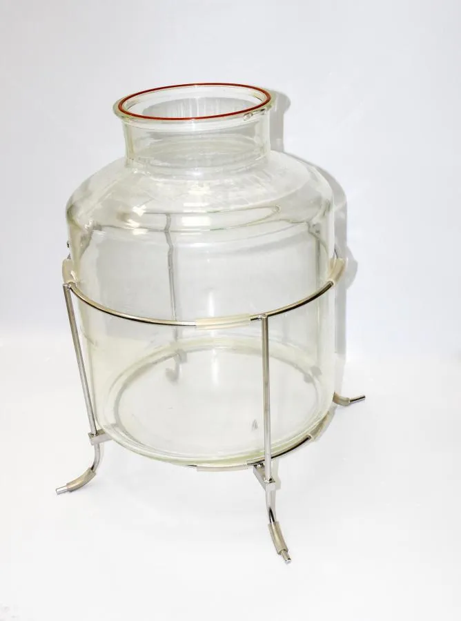Bellco Glass Large Flange Round vessel 36L with Stand
