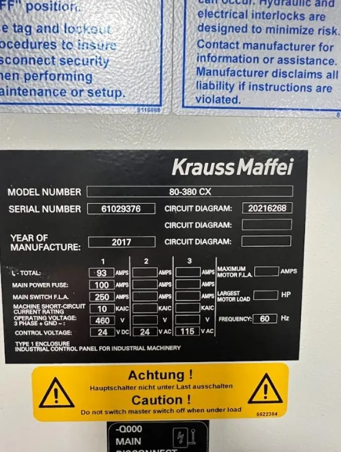 Krauss Maffei CX 80-380 KM 200/1400 / C2 200 Ton