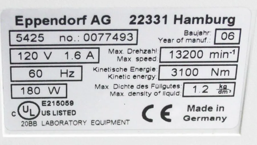 Eppendorf Digital Micro Centrifuge 5415 D