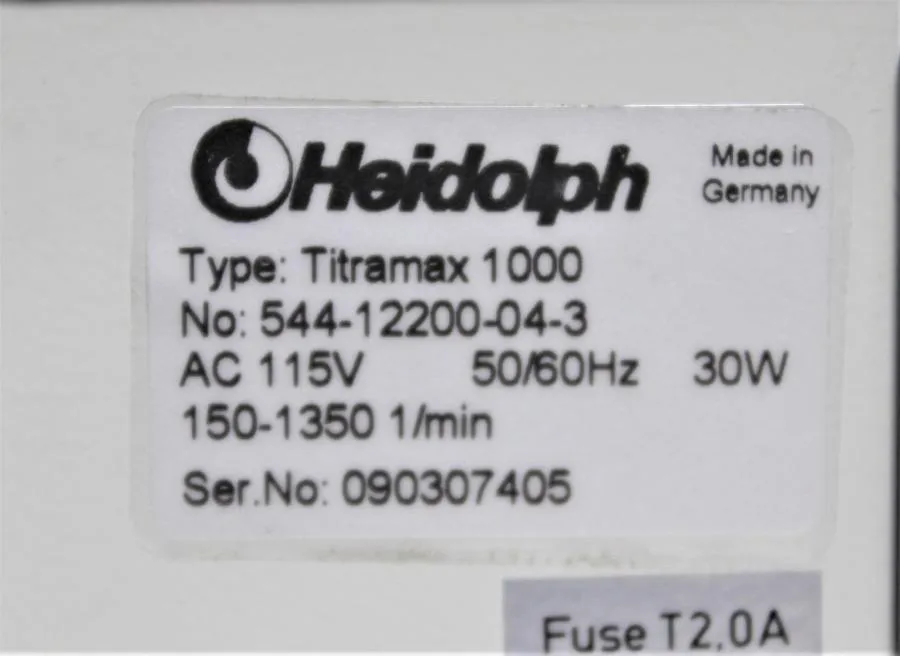Heidolph Platform Shaker Package Titramax 1000 & Incubator 1000
