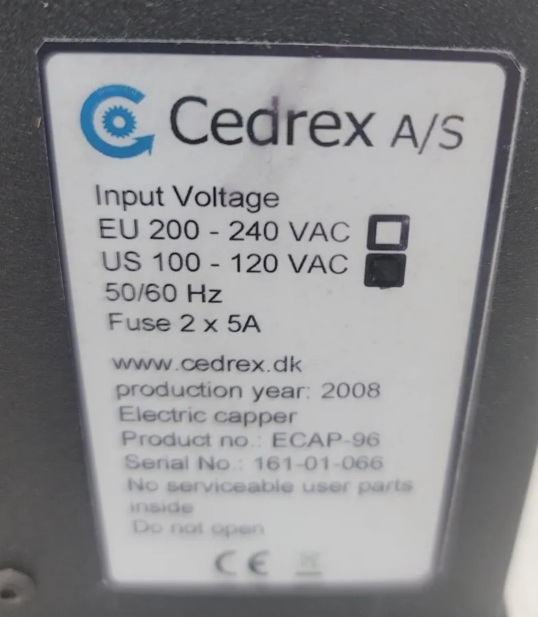 Micronic Cedrex A/S Electric Capper CLEARANCE! As-Is