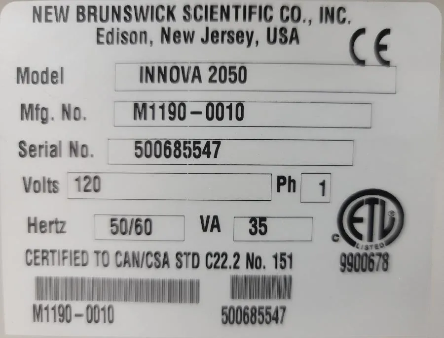 New Brunswick Innova 2000 Platform Shaker CLEARANCE! As-Is