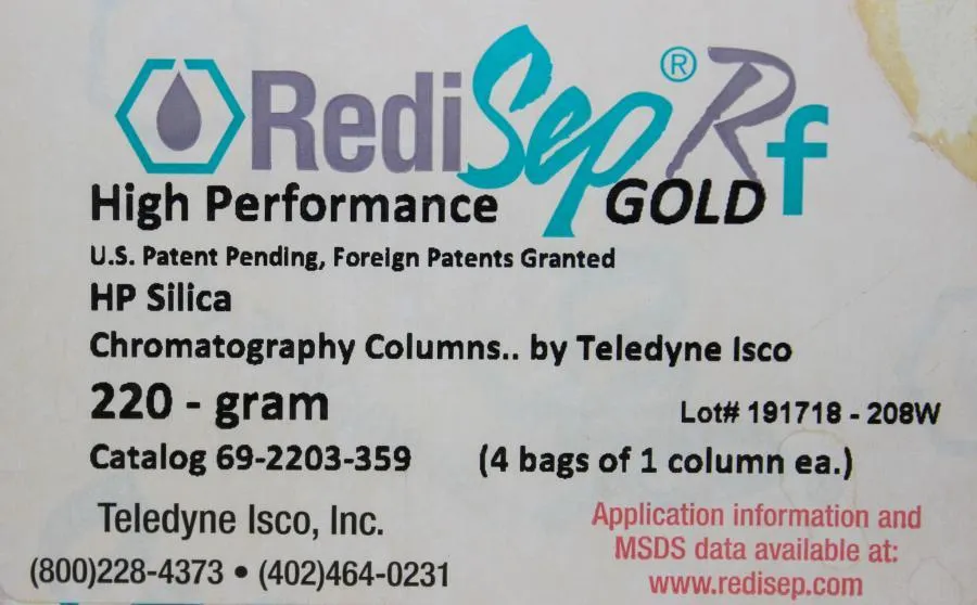 RediSep RF 220-gram Normal phase Silica Gel Disposable Flash Columns