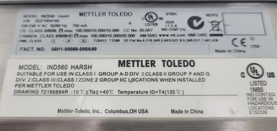 Mettler-Toledo IND560 Weighing Terminal with Bench CLEARANCE! As-Is