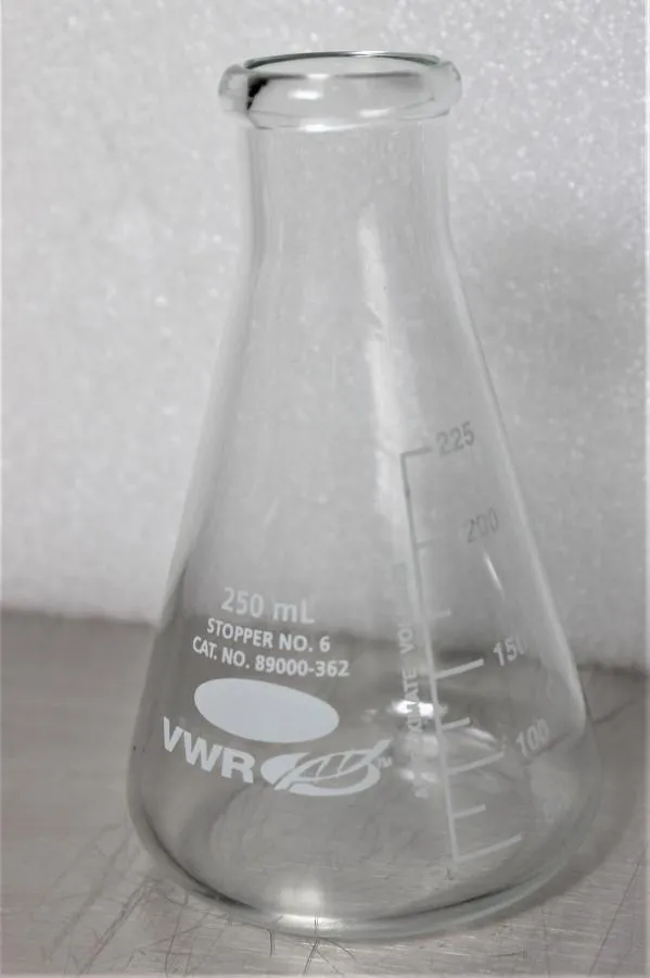 VWR Erlenmeter Flasks 10536-914 Narrow Mouth 250mL Box of 12