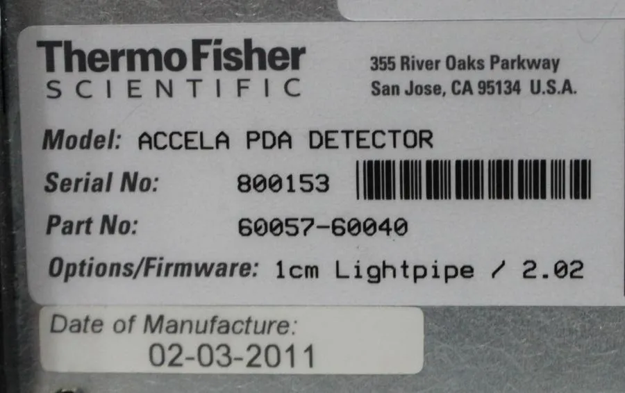 Thermo Accela PDA Detector 60057-60040 CLEARANCE! As-Is