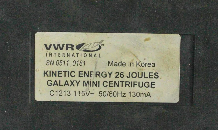 VWR Galaxy Centrifuge C1213