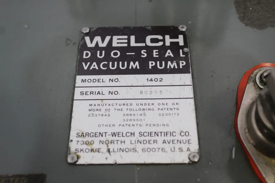 Welch 1402 DuoSeal Belt Drive Pump