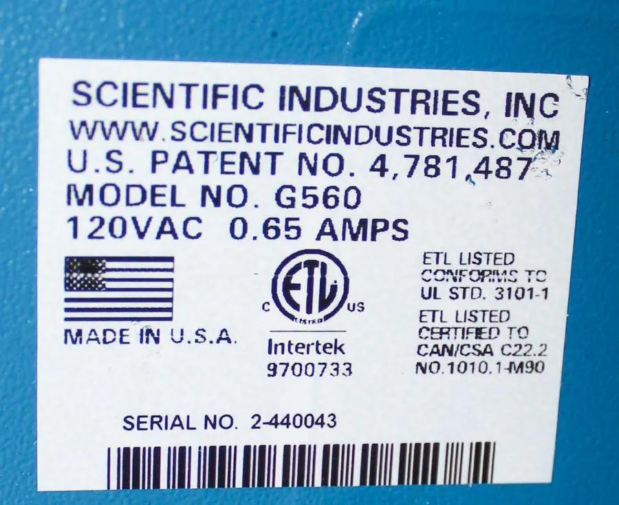 Scientific Industries SI-0236 (G560) Vortex Genie 2!