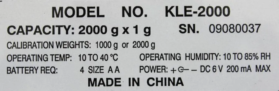 KILO Tech KLE-2000 Series Lab Scale