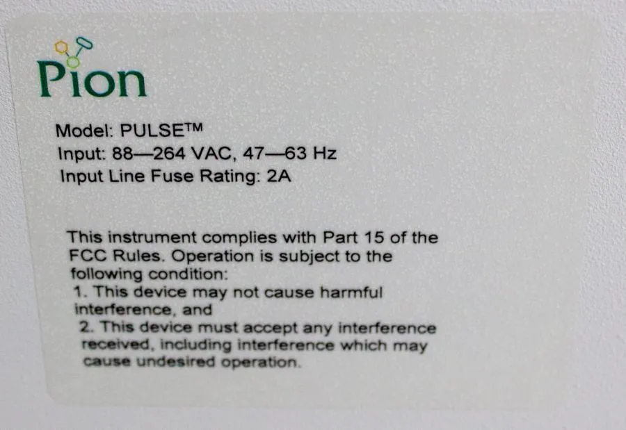 Pion Pulse Instrument CLEARANCE! As-Is