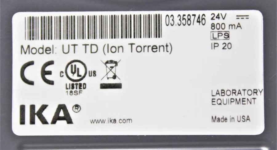 Ultra-Turrax Tube Drive UT TD  S/N 03.358746