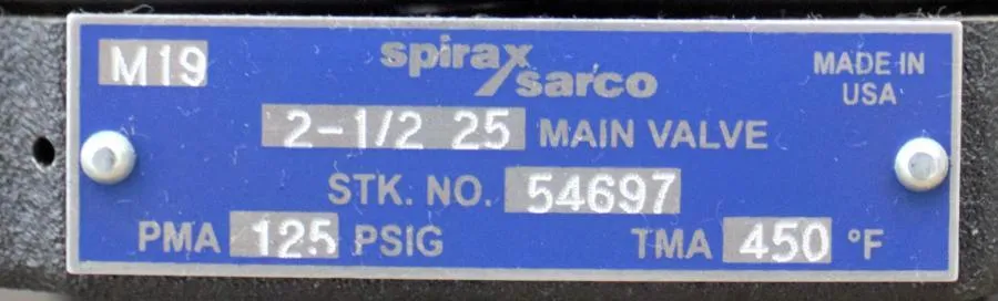SPIRAX SARCO Pilot Operated Pressure Reducing Main Valve